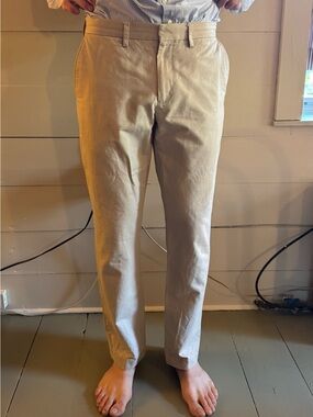 Men's JCrew Khaki Cotton Khaki Pants - Slim Fit